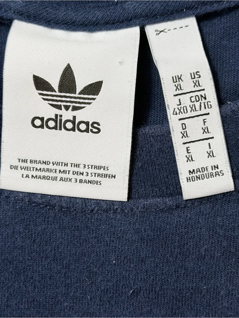 Adidas Originals Trefoil Graphic T-Shirt Navy Pink White Size XL